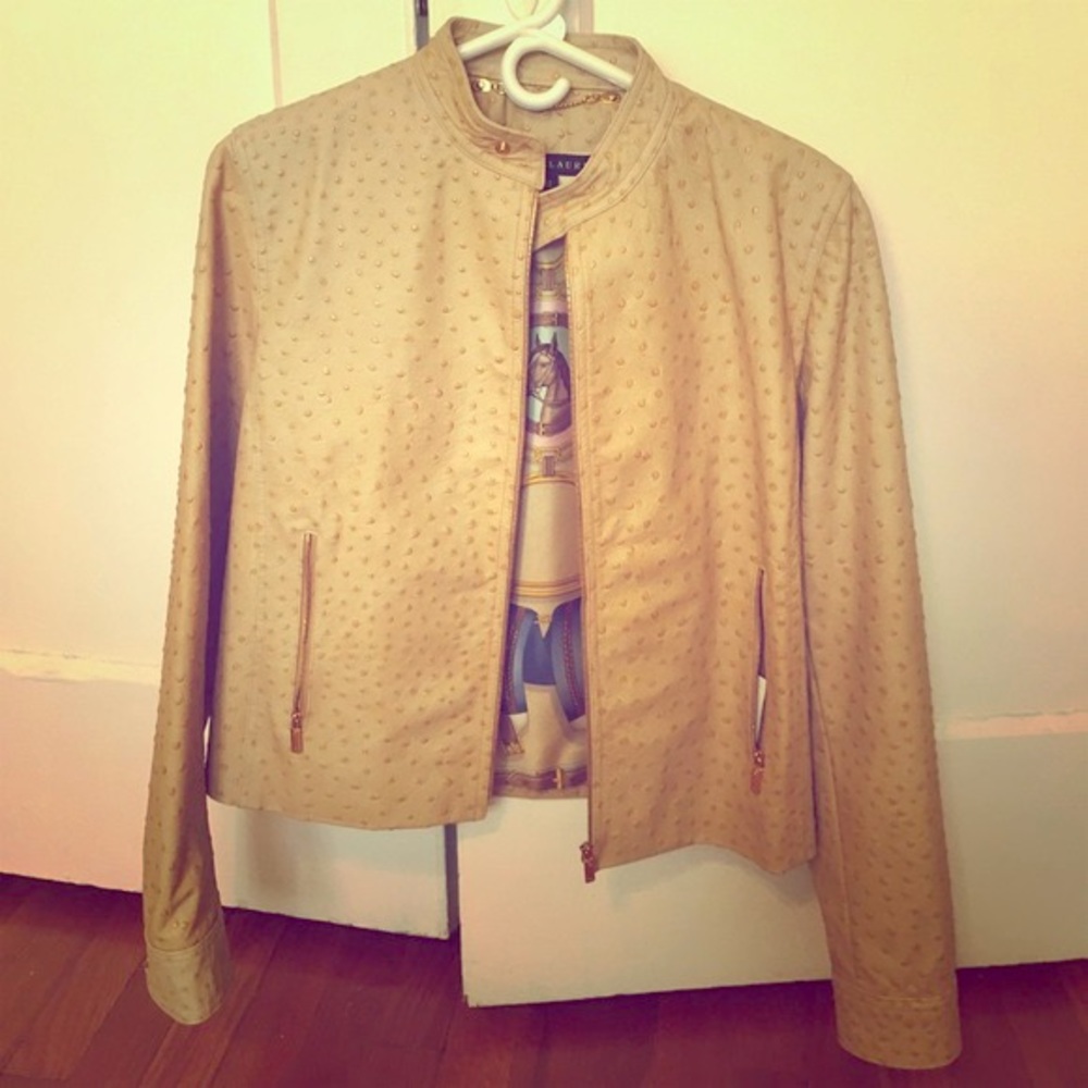 Ralph Lauren Ostrich Leather Coat
